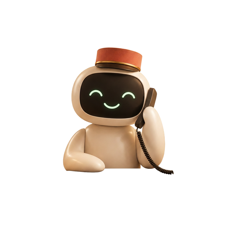 HostBNB concierge answering a guest call at the front desk